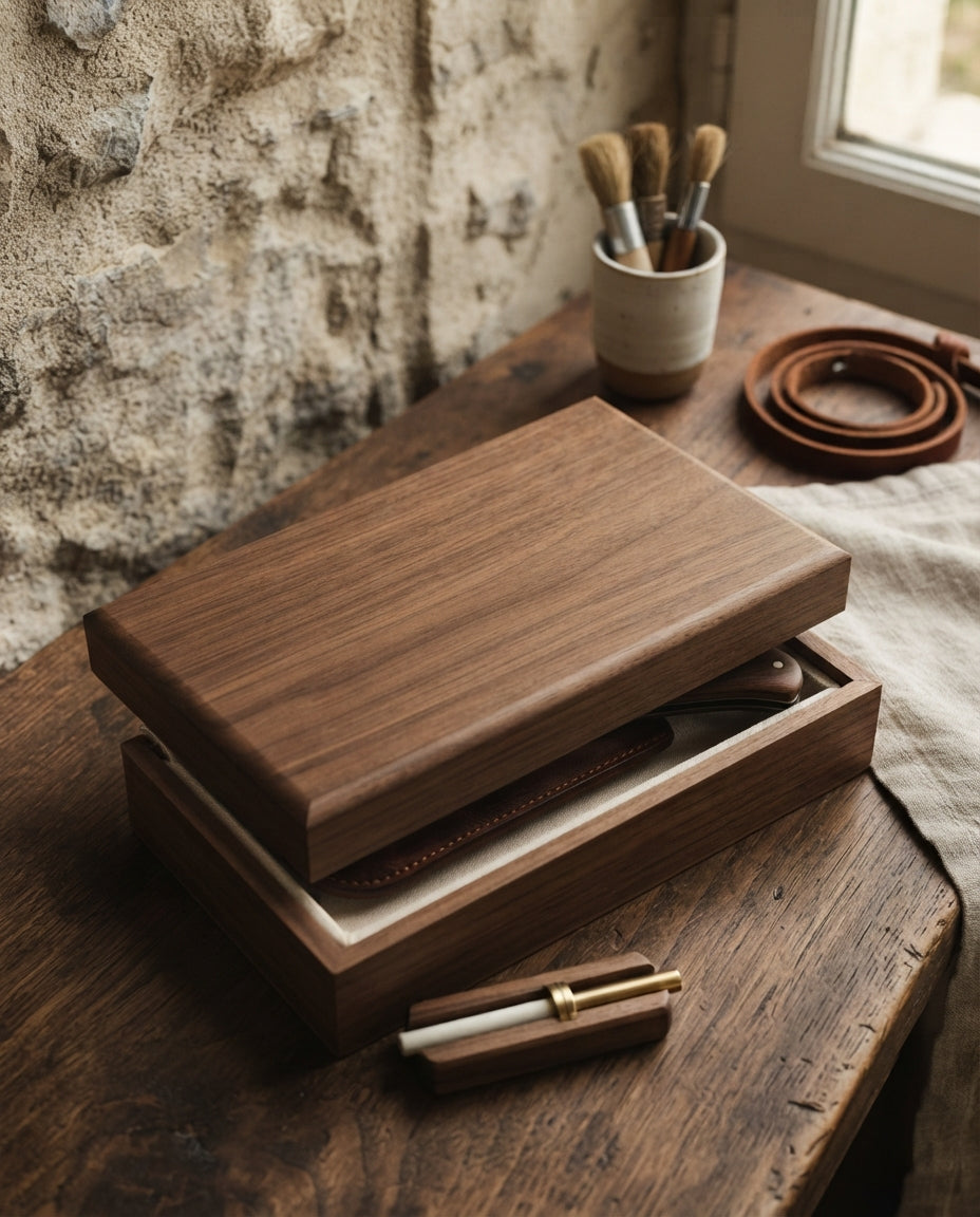 Coffret Couteau de Poche, Étui & Aiguiseur